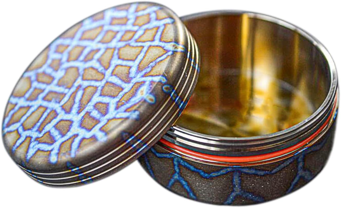 Titanium Waterproof Pill Case EDC Urgency Capsule Case Pocket Metal Box Camping Tiny Case, Blue