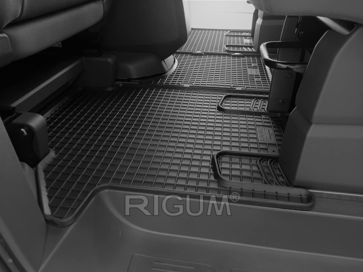 Gummimatten passend für VW T7 Multivan L2 Langer Radstand 10-teilige Komplettauslage mit Kofferraumwanne für Innenraum & Kofferraum - rutschfest und wasserdicht