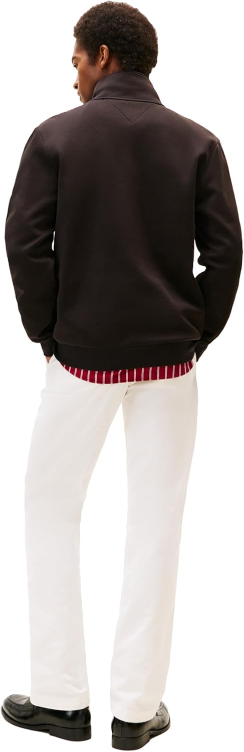 Tommy Hilfiger mens Medium Weight 1/4 Zip Sweatshirt - Image 4