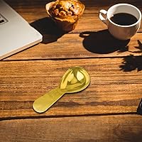 Vista 6 de Juego de cucharas de café de acero inoxidable - Medidas de 15 ml y 30 ml, para leche y polvo de fruta, dorado, pack de 2