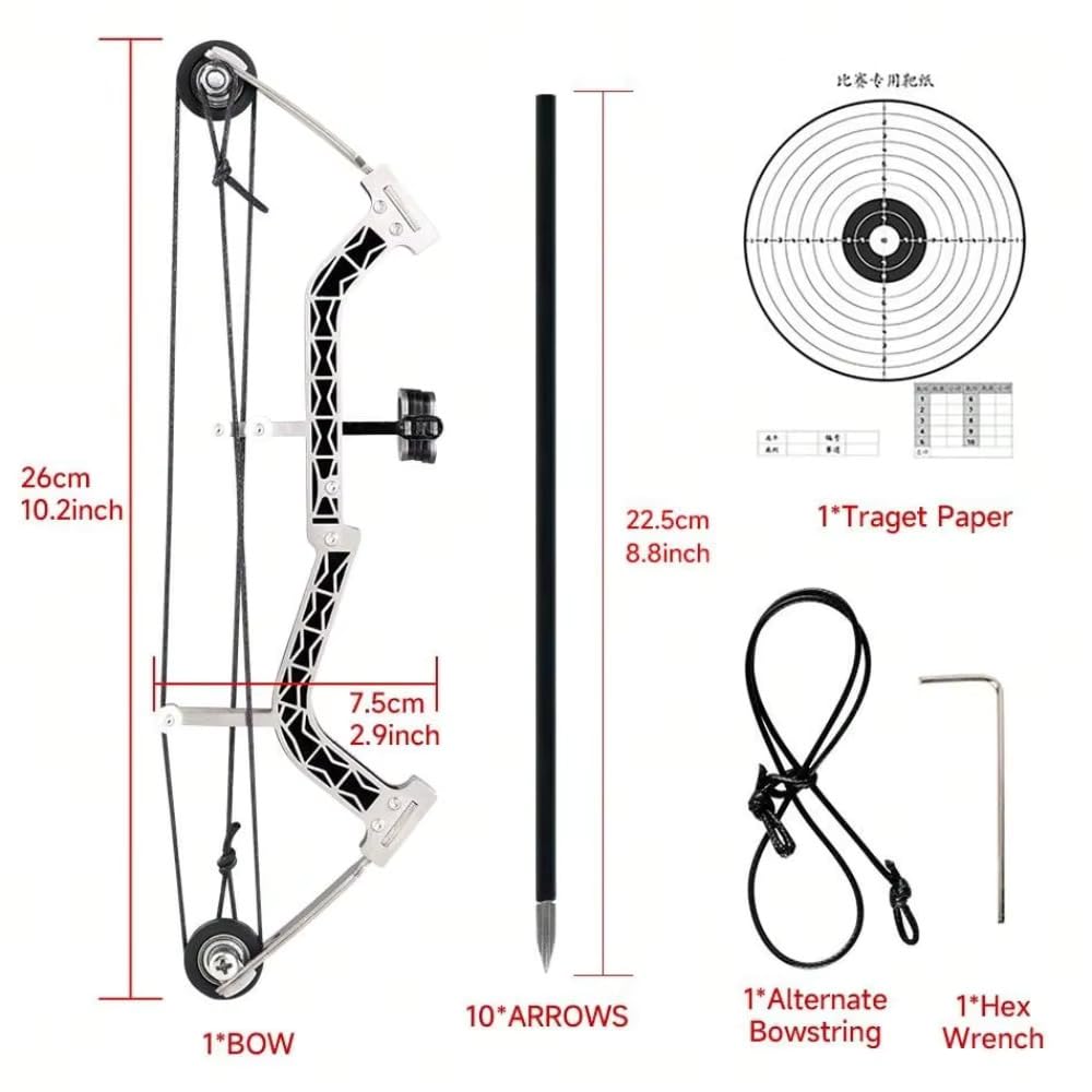 Nema Mini Stainless Steel Compound Bow - Black 4