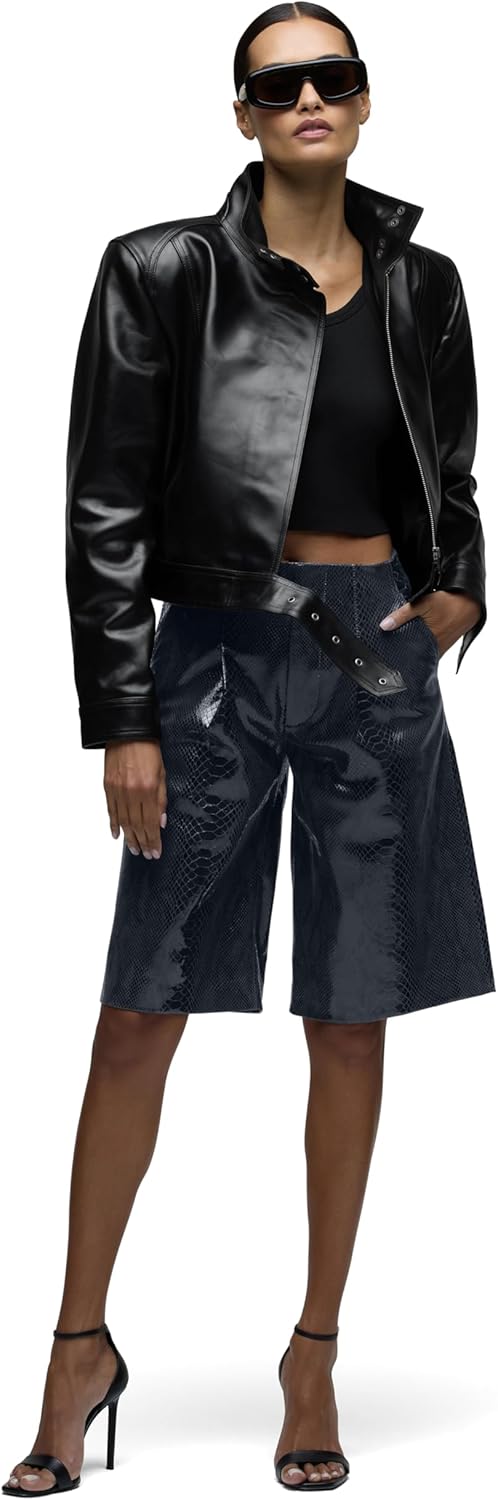 HUDSON womens Brooks Nader Sarah Jane Leather Jacket - Image 6