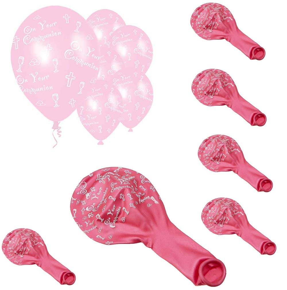 6Pcs Pink Latex Party Balloons Communion Decorations for Girls 12" Baloons Ballon Helium Quality