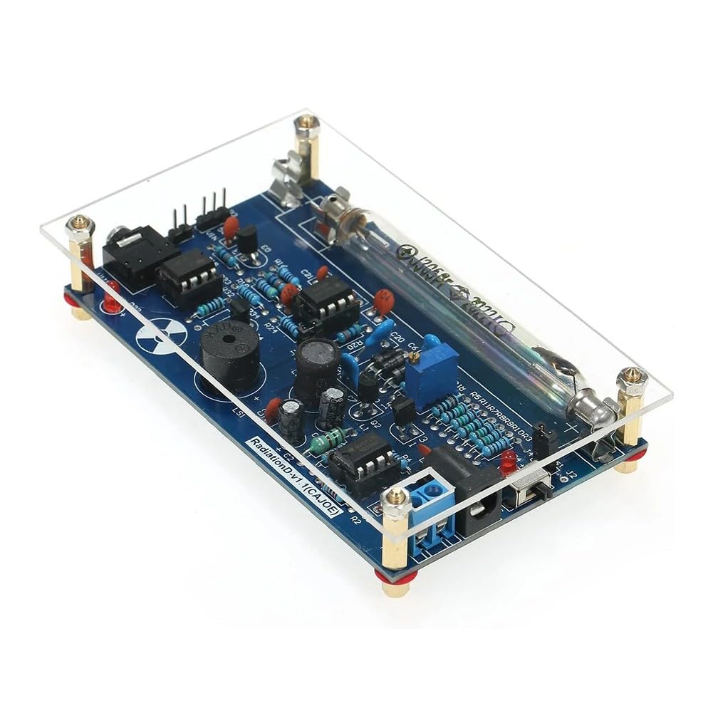 Kit de detector de radiación nuclear DIY con tubo J305, compatible con Arduino para montaje de contador Geiger, alertas visuales y audibles, placa PCB para tubos M4011/STS-5/SBM-20