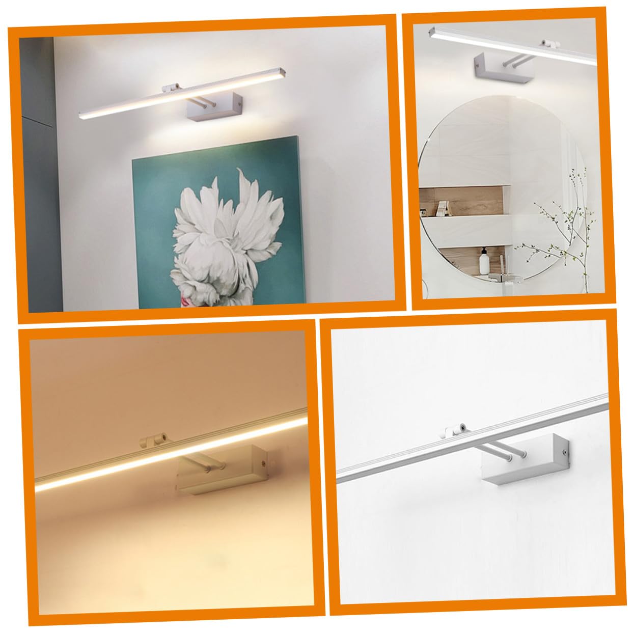 Lampada LED per Specchio Bagno, Luce Parete Bianca Minimal