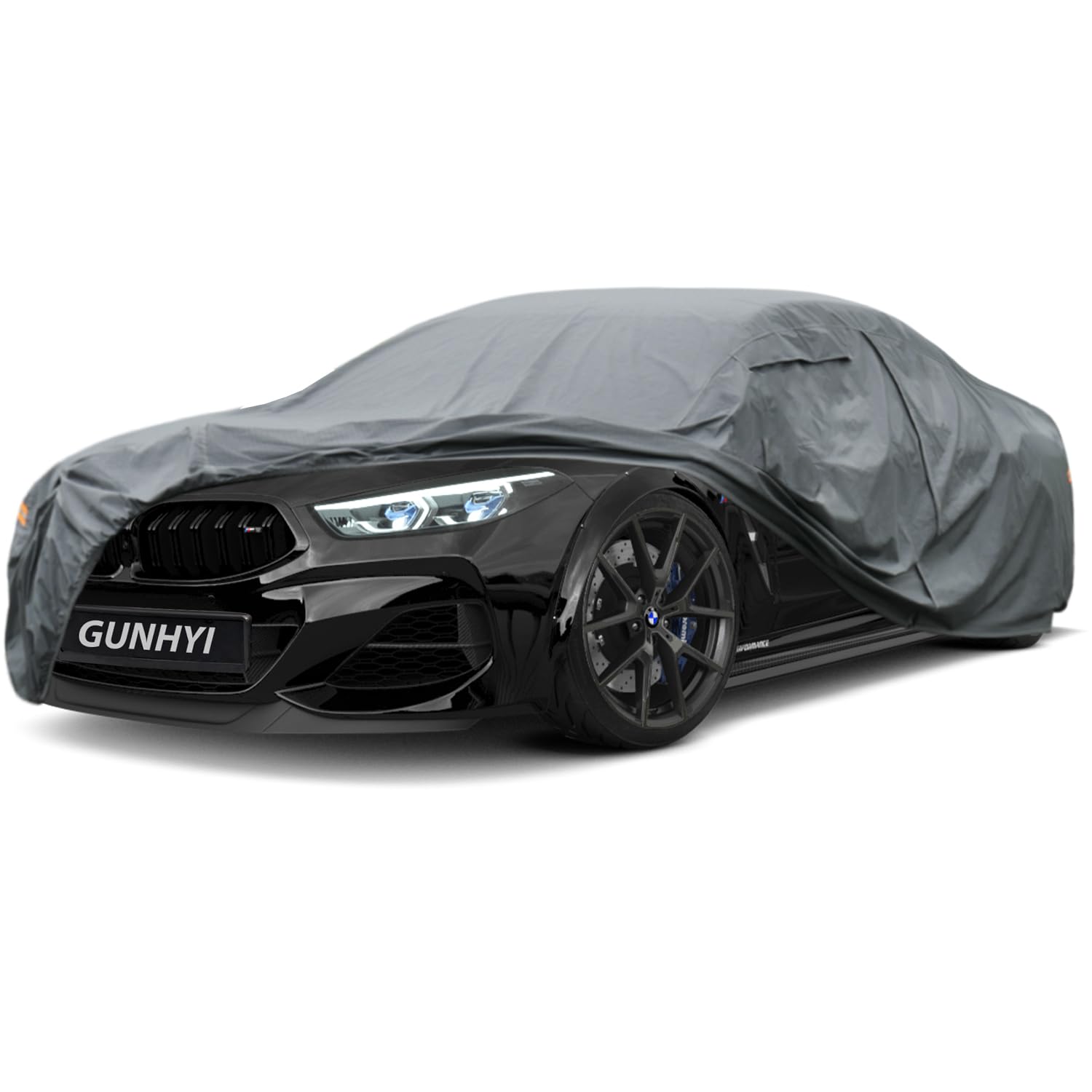 GUNHYI Premium Car Cover Custom Fit BMW 8-Series Coupe/Cabriolet, 16 Layers Heavy Duty Car Cover Waterproof All Weather with Zipper Door for Sun Rain Snow Dust Uv Protection