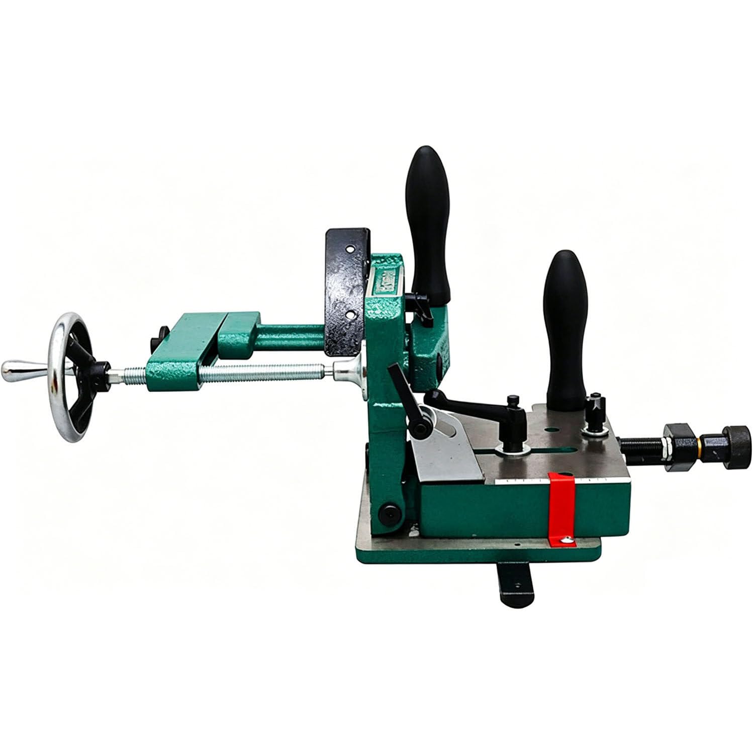 COAKUE Tenoning Jig for Table Saws, Woodworking Tenoning Machine, Tenon Jig Woodworking Clamps, Adjustable Support Plate, Precision Drilling for Woodworking Projects