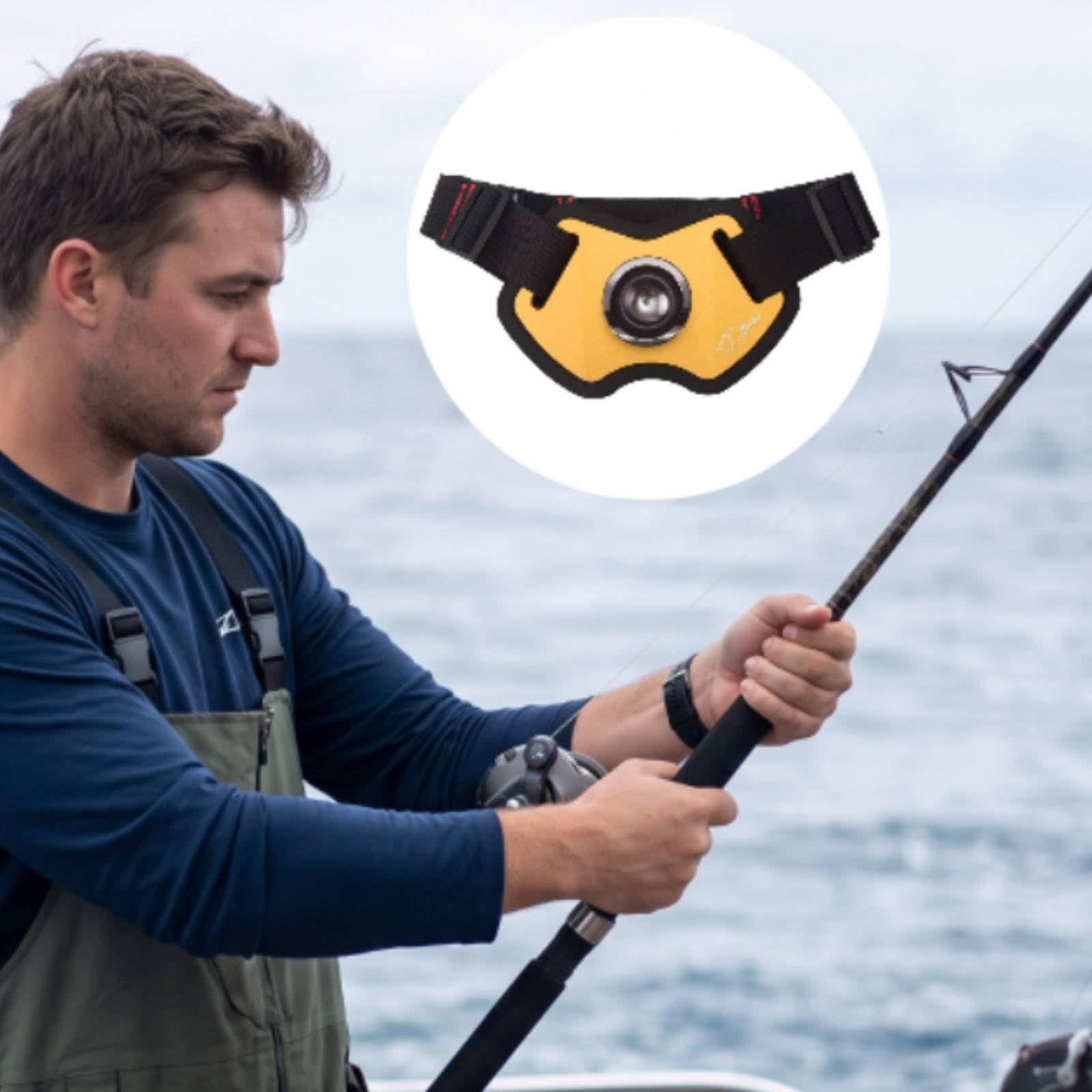 F Fityle Soporte de Cintura de Pesca Cinturón Arnés Correa Almohadilla con Panel Frontal Moldeado y Borde Protector para Mantener Alineada Cómodo y Estable Adecuado Abierto y Estuario