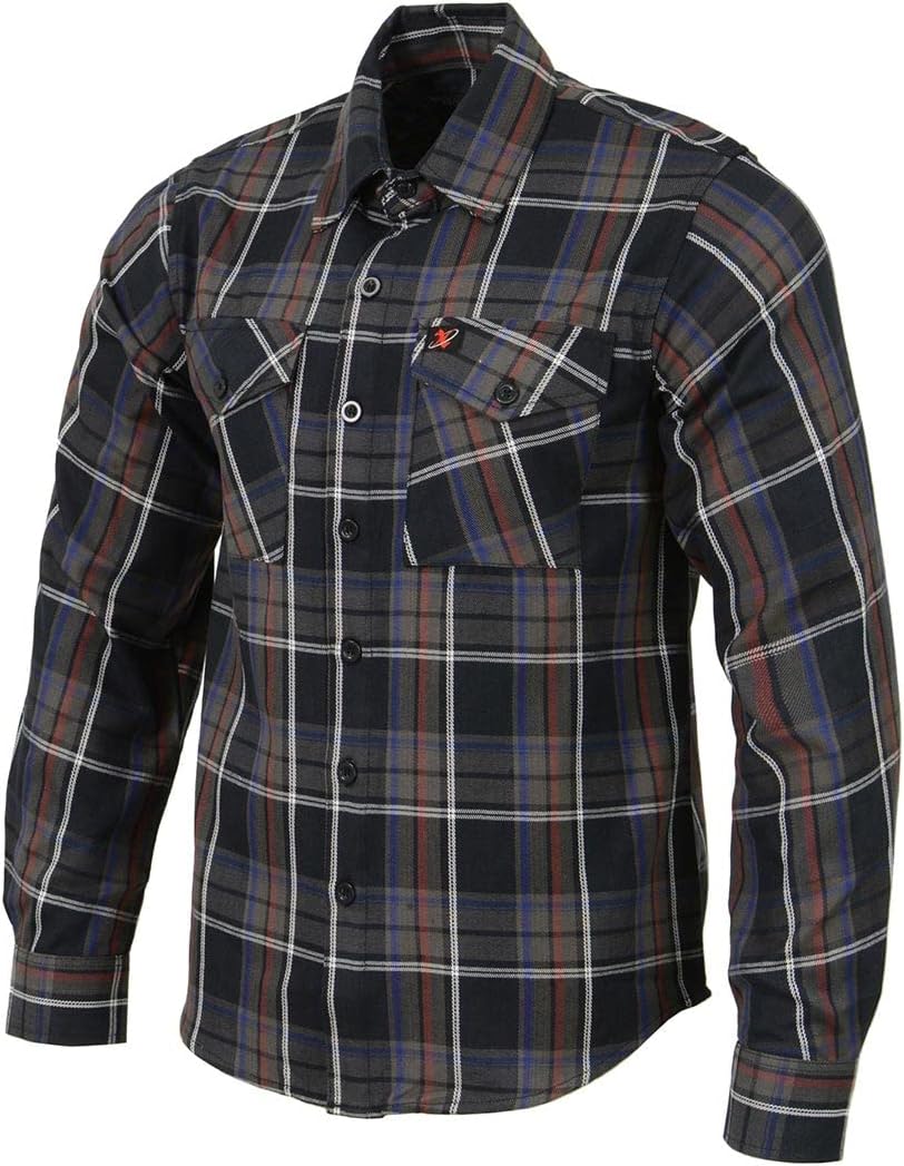 Milwaukee Leather MNG11637 Men's Black, Purple, Grey and Red Long Sleeve Cotton Flannel Shirt - Image 4