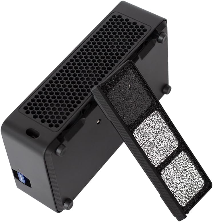 Side view of the Avalon Nano 3S miner with removable dust filter
