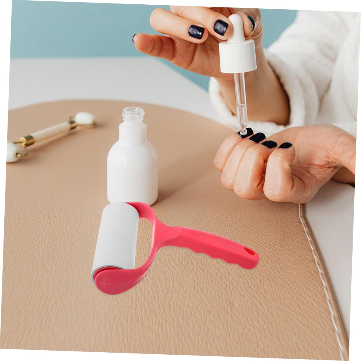FOMIYES 3pcs Nail Stamper Cleaning Kit Nail Art Tool Roller Design for Efficient Stamping Oil Removal Versatile Manicure Accessories for Home and Salon Use