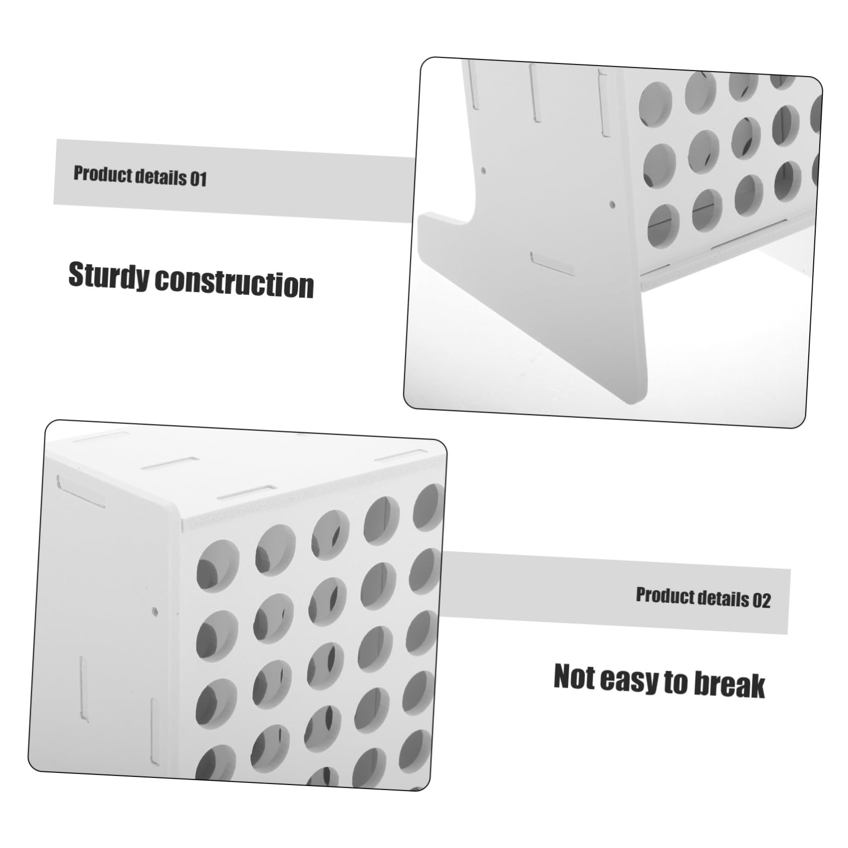 Organizzatore Portapenne e Design Inclinato Bianco 45 Fori in Plastica Multi Funzionale per Festa Scuola Decor, per Ragazzo Ragazza in Scuola e Asilo