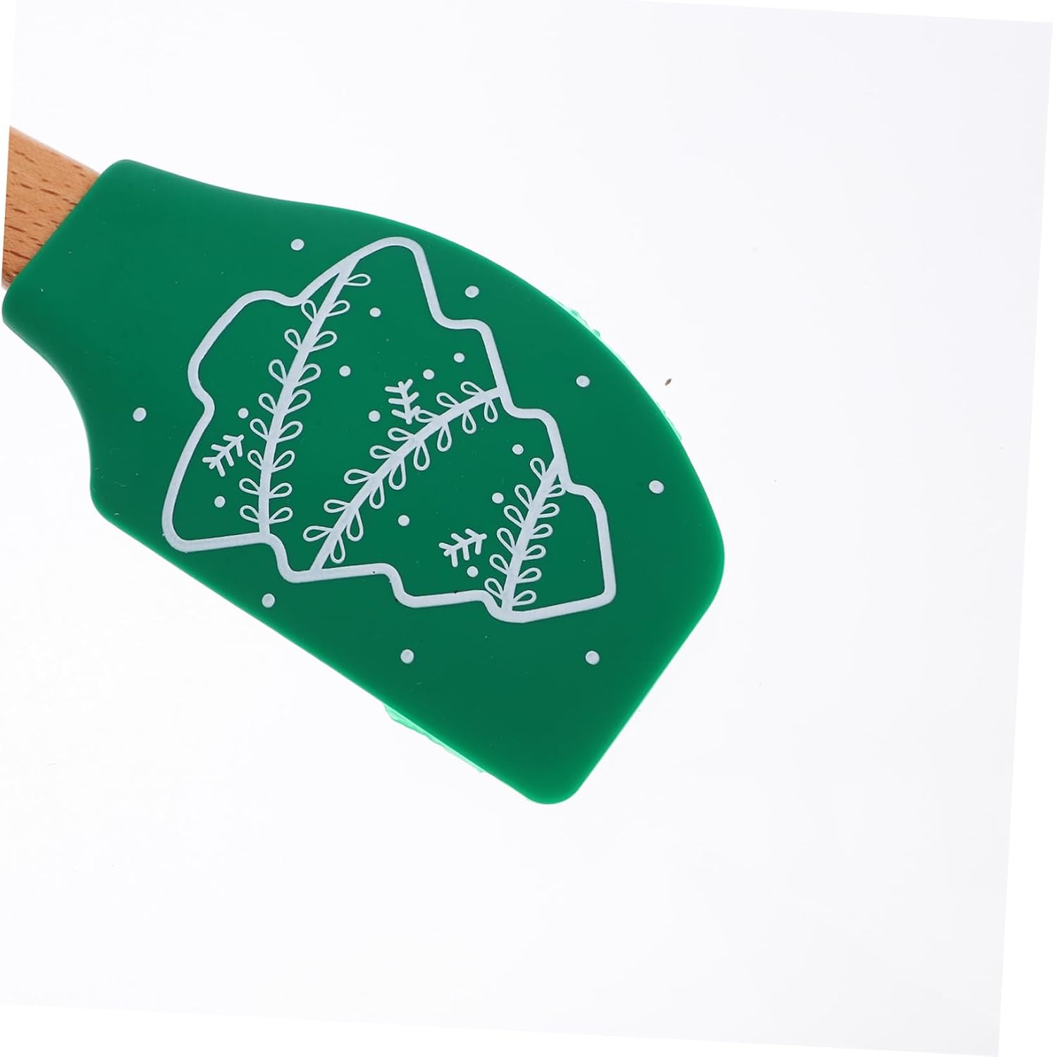 SHOWERORO 3pcs Christmas Baking Spatulas Non-stick Cake Tools for Mixing Serving Scraping Desserts Includes Christmas Tree Gingerbread Man Snowman Designs
