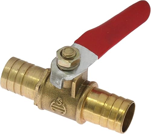 Miniatura 6 de 4 válvulas de bola de agua de latón de 12 pulgada de diámetro de manguera de cierre de manguera de manguera de púas conector conector de tubería de