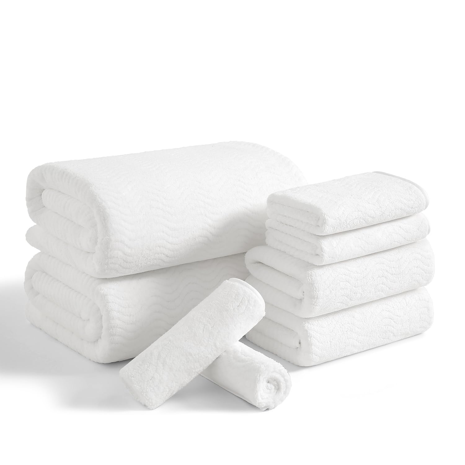Juego De Toallas De Baño De 8 Piezas, 2 Toallas De Baño Grandes De Gran Tamaño