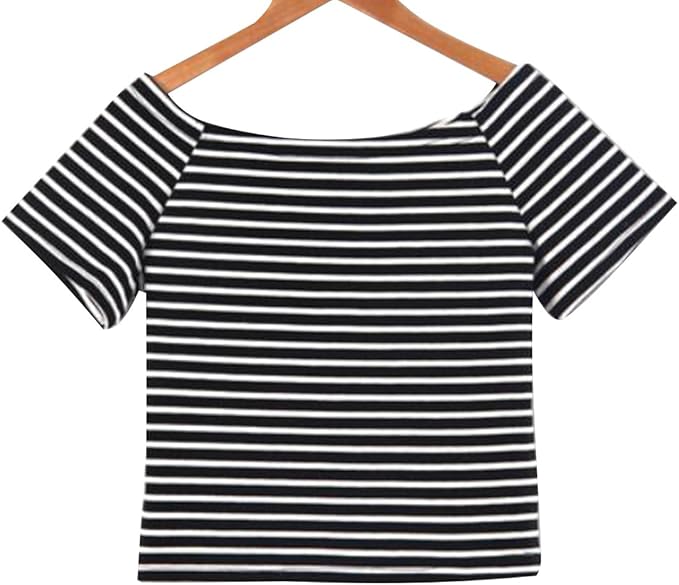 navy and white striped boatneck shirt