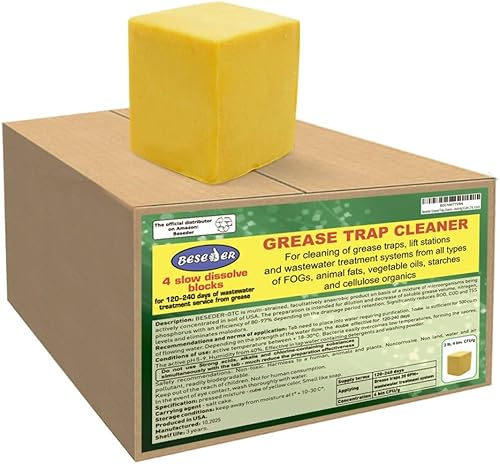 Miniatura 8 de Beseder - Pastillas limpiadoras de trampa de grasa para descomposición de grasa, tratamiento de trampa de grasa y eliminación de olores