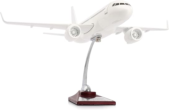 Airbus A320 Model Uçak, 1/100 Beyaz Maket Uçak (ZU-UCK0107)
