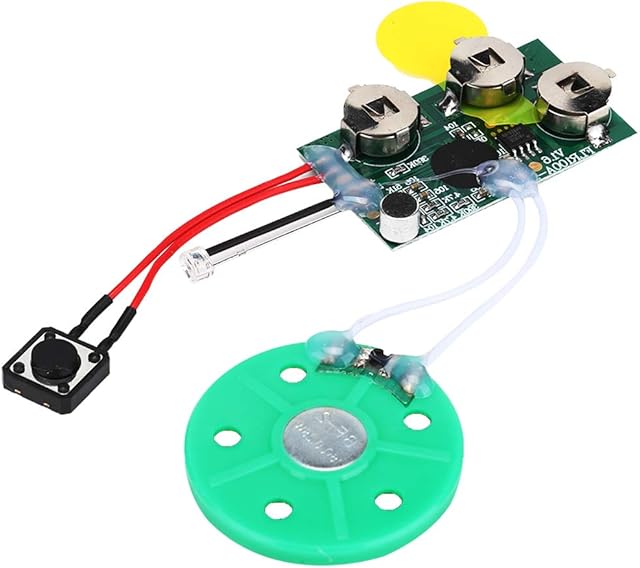 Recordable Voice Module, 4mins DIY Recordable Greeting Card Module Music Sound Talk Chip Musical Audio Radio Recorder for Greeting Card.(Single Play)