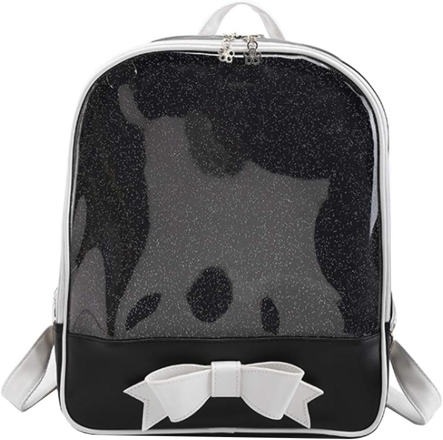 Ita Backpack - Cute Candy Summer Beach Bag with Bowknot & Transparent Windows for DIY Decors Green image 4