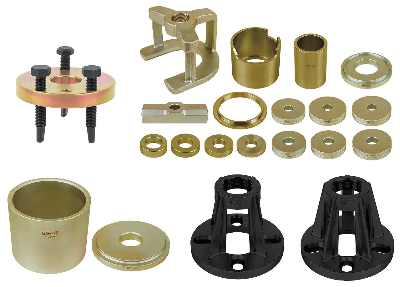KS Tools 440.9992 Juego de herramientas universales para desmontaje y montaje de componentes de ejes, 24 pzs