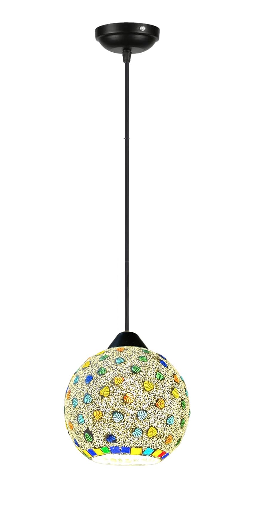 Avior Hanging Lights for Kitchen Arch, Island, Ceiling Pendant Lamp for Living Room and Restaurants Lights, Hallway (Multi Color, Single 1Pc)-image-25