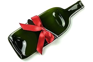 Wine Bottle & Cheese Serving Tray by Mitchell Glassworks