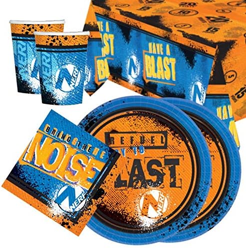 Party Tableware pack for 16 with Nerf Theme