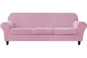 Conruser Couch Cover: Pink Velvet Haven for Your Sofa