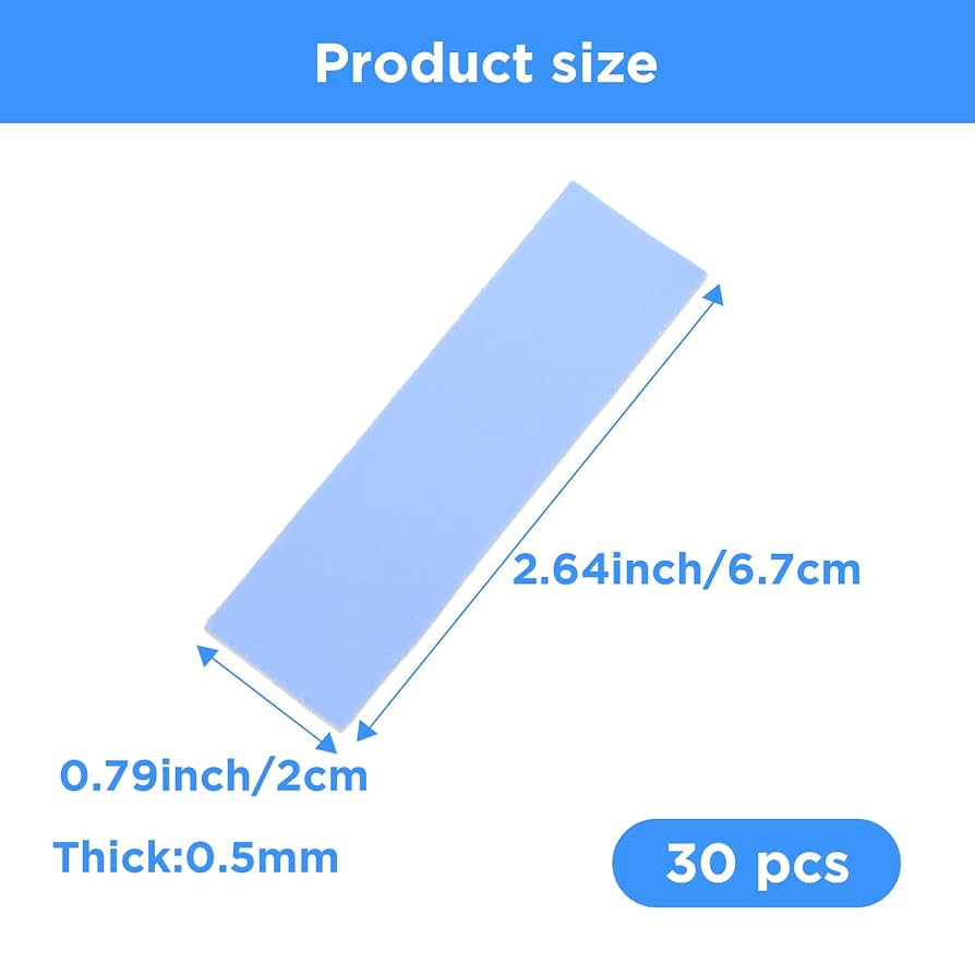 OwlTree 3 Pack Thermal Pad,100x100mm 0.5mm 1mm 1.5mm Highly Efficient Thermal Conductivity 12.8W/mK,Heat Resistant Silicone Grease Thermal Pads For Laptop Heatsink CPU GPU SSD IC LED Cooler