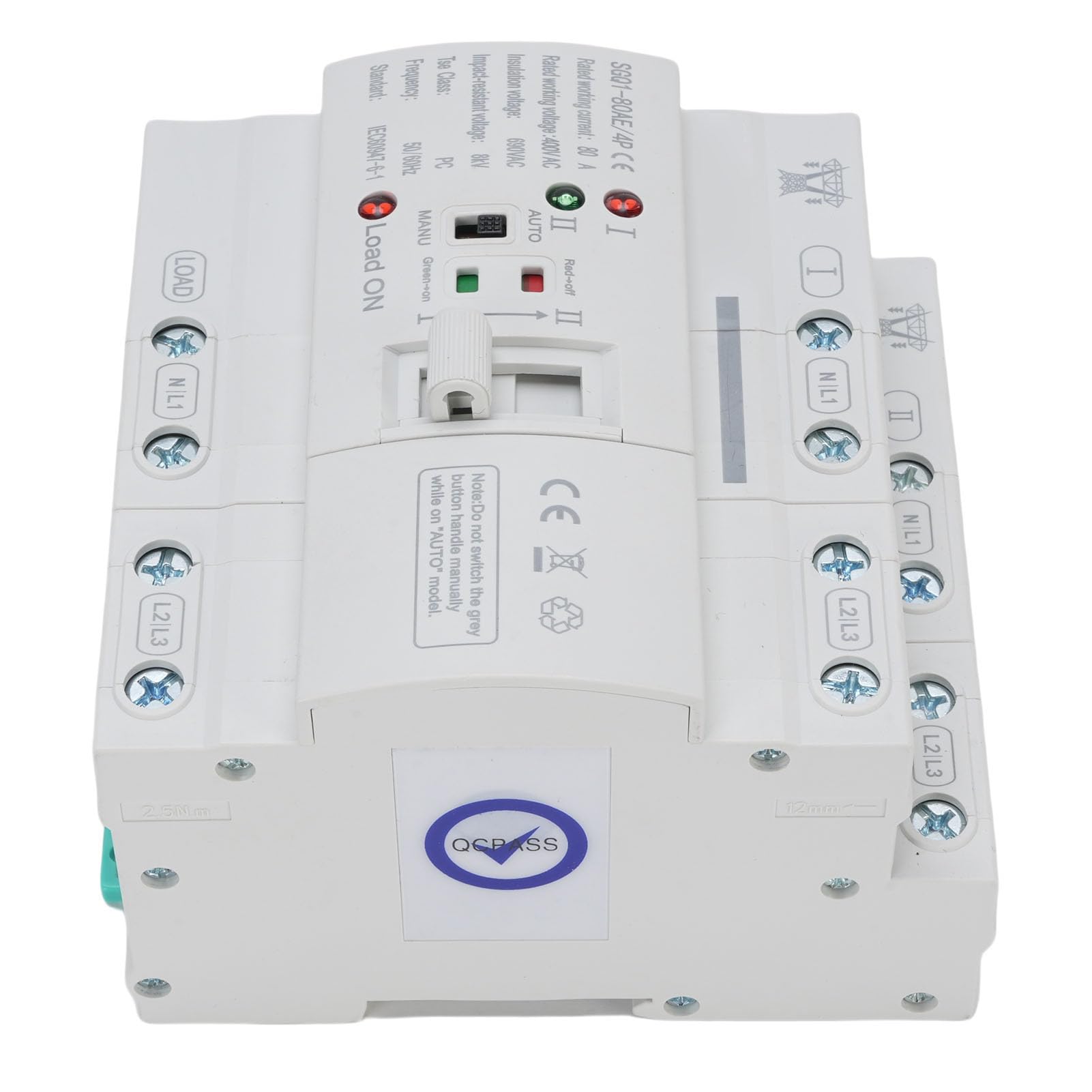Keenso 4P Automatic Transfer Switch 80A Robust Construction for Reliable