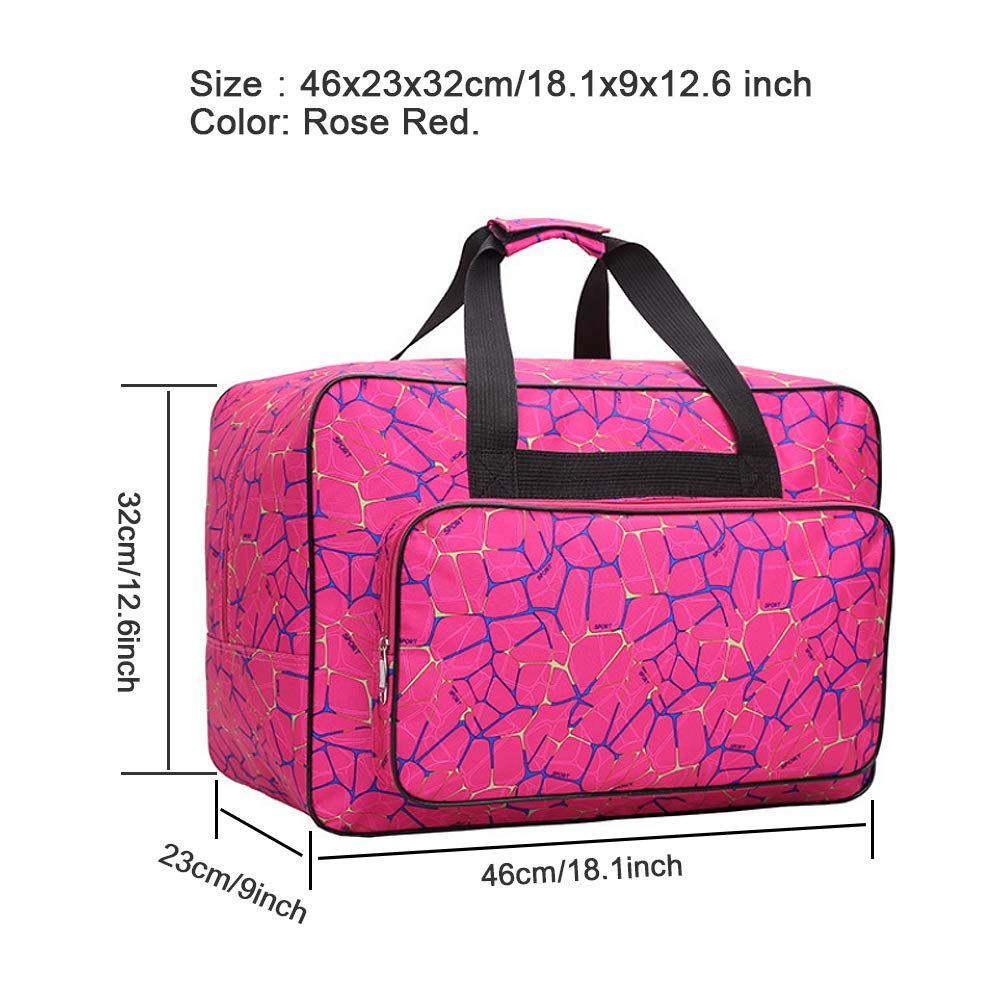 LYTIVAGEN Borsa per Macchina da Cucire in Nylon Borsa per Cucire di Grande Capacità Sacchetti Impermeabile Borse da Trasporto Cucire Custodia Universale Protettive per Macchina da Cucire (Rosa)