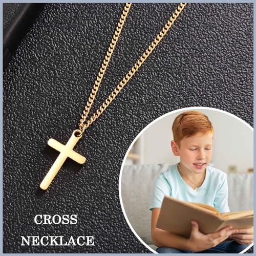 Regalos de comunión elegantes collar de cruz pulida de alta resistencia 2
