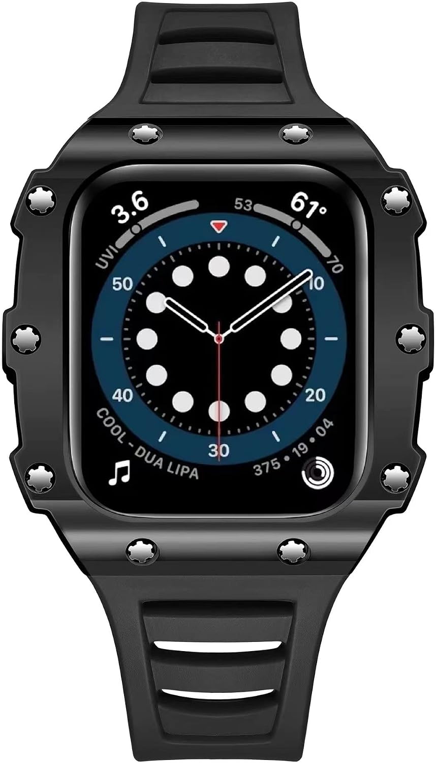 Carbon Fiber Modification Kit For Apple Watch Band 41mm 45mm Luxury Ceramic Case For iWatch SE 8 7 6 5 4 40mm 44mm Watch Bracelet image 2