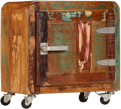 vidaXL Armario de noche, mueble de TV, mesita de noche, armario de cama, mesita de noche, duradero, fuerte, único, de 19.7 x 11.8 x 19.7 pulgadas,