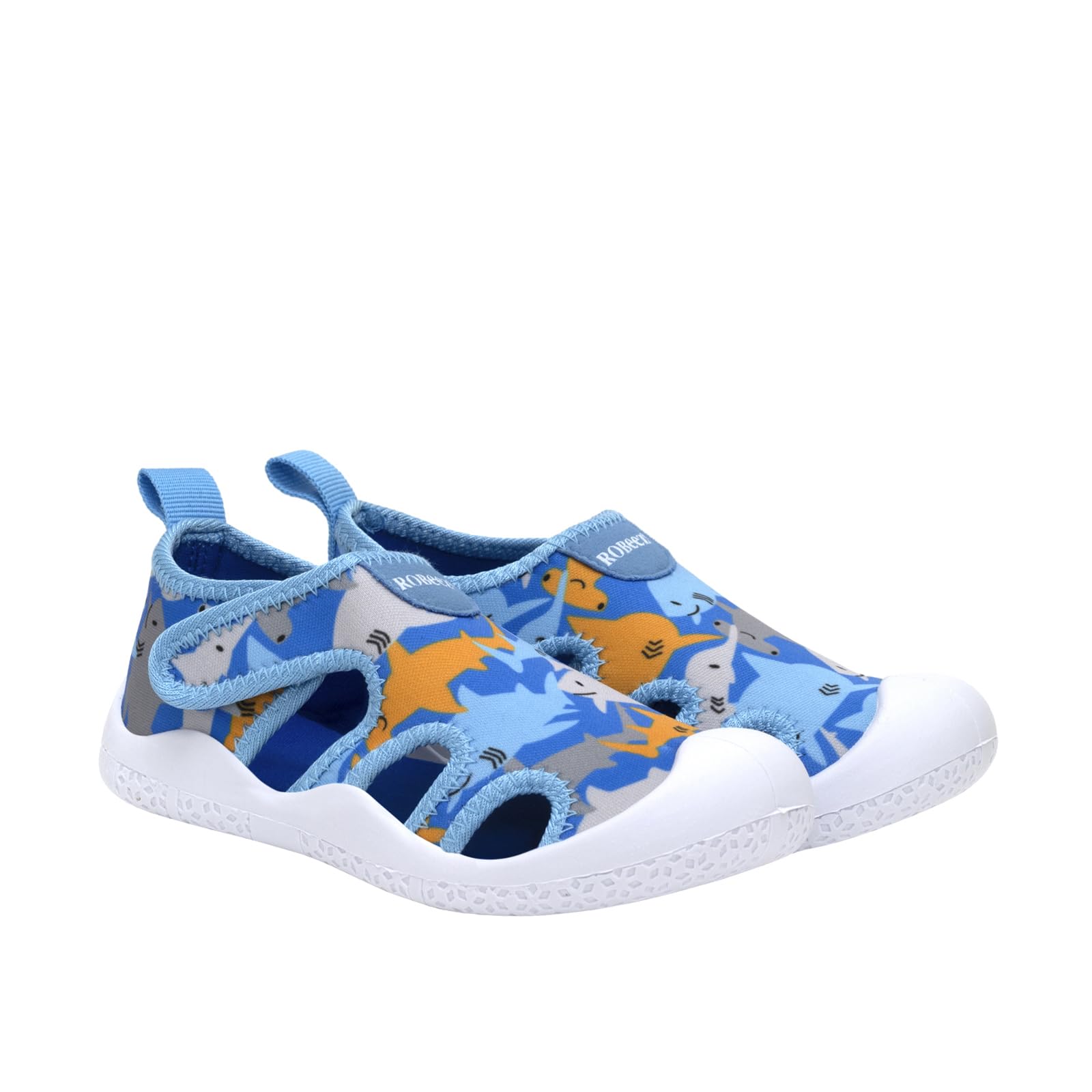 Robeez Kids Water Shoes Boys & Girls Slip Resistant Neoprene Aqua Shoes for Summer, Beach, Pool - Infant/Toddler, 12 Months - 3.5 Years