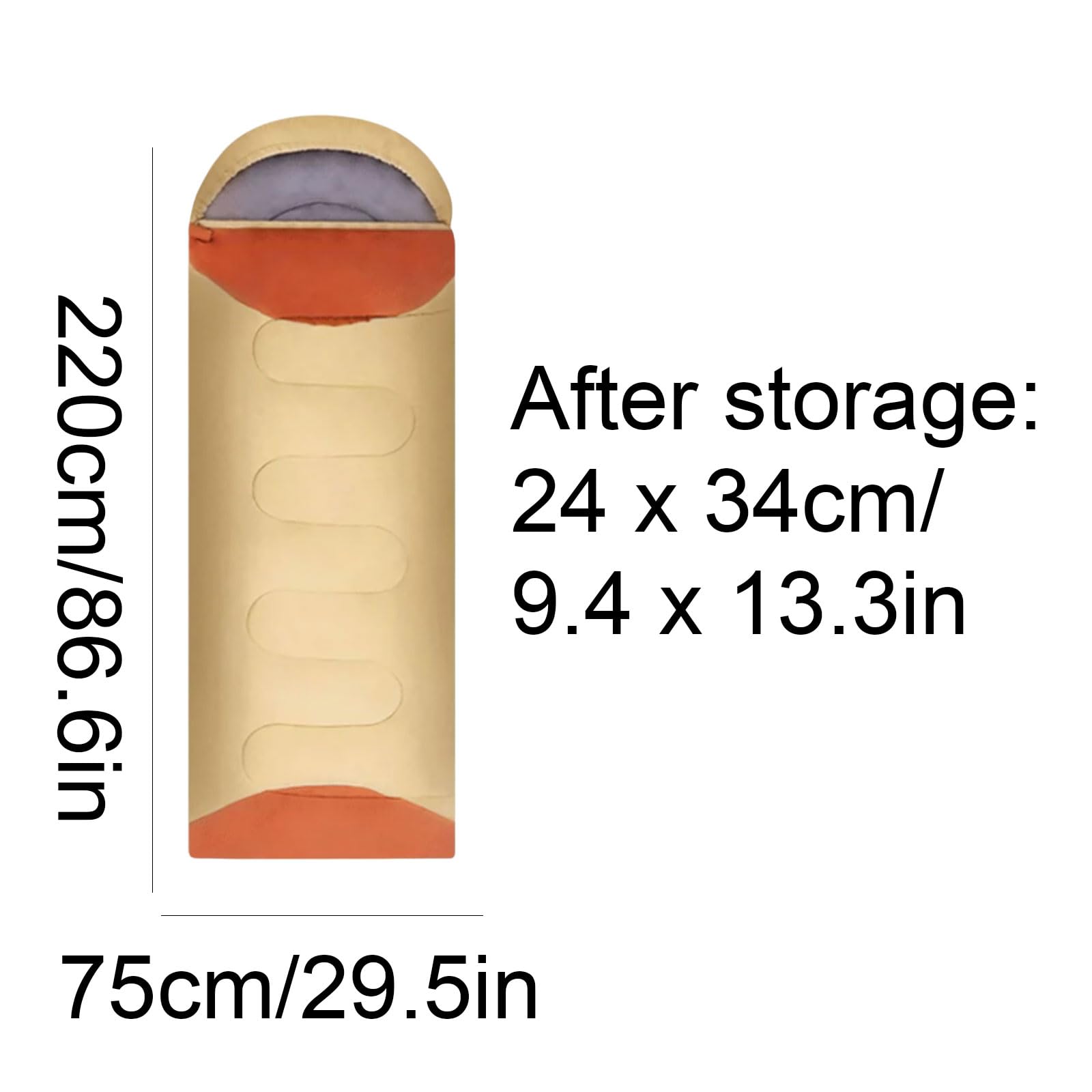 SUREK Lightweight Polyester Sleeping Bag Machine Washable Sleeping Bag Indoor and Outdoor Sleeping Bag Easy to Carry Sleeping Bag Warm