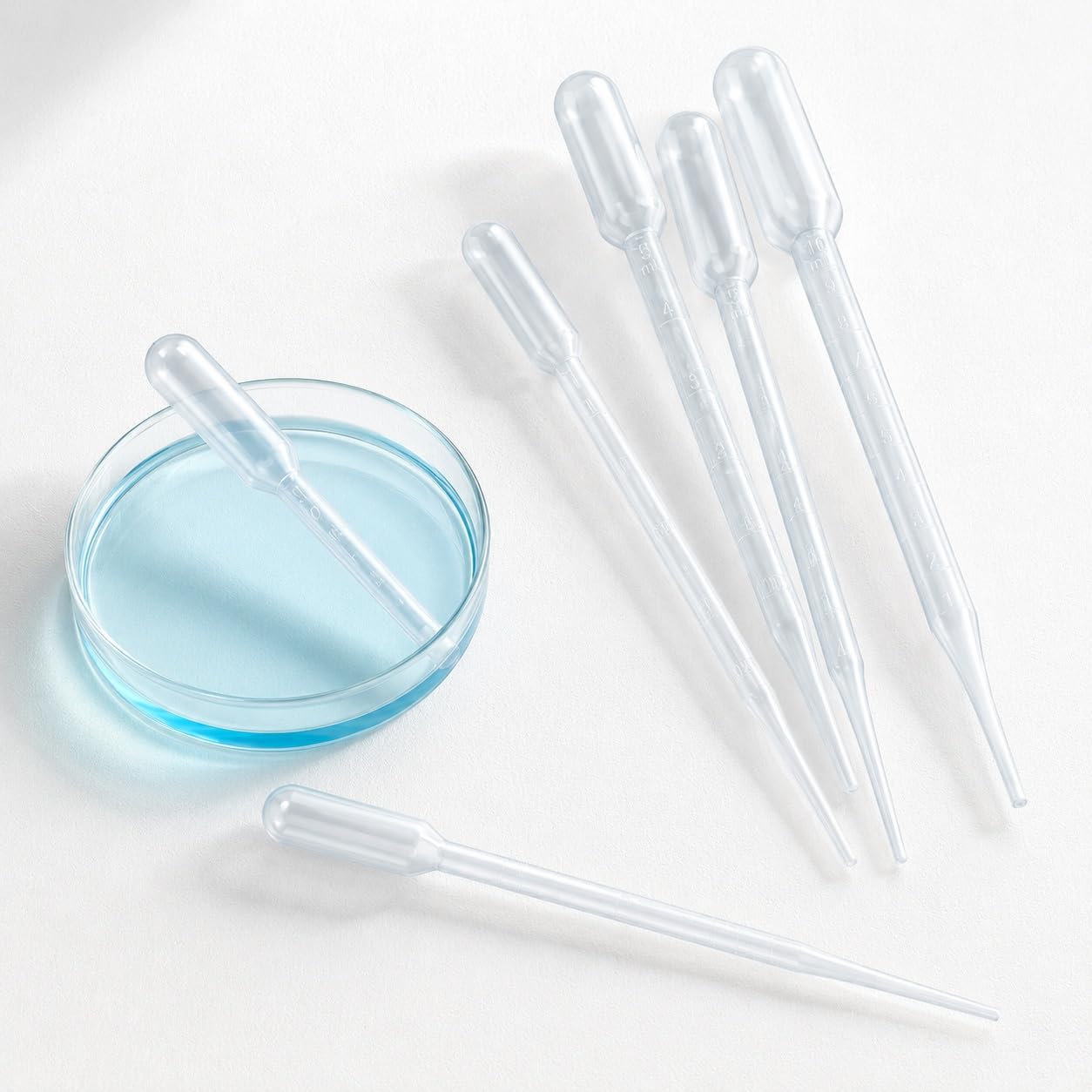 Lot 100 Pipettes Pasteur Graduées en Plastique PE-10ml