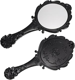 Beavorty Magnifying Mirror Cosmetic 2pcs Makeup Handle Mirror Tabletop Mirror Portable Vanity Mirror Vintage Hand Mirror Hand Mirror Double Sided Vanity Mirror