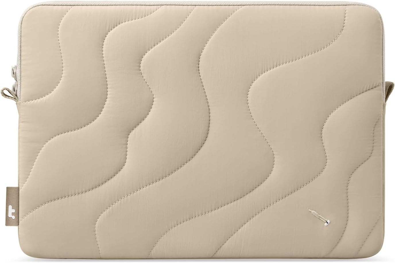 tomtoc 360 Protective Puffy Laptop Sleeve for 16-inch MacBook Pro M5 Pro/Max (2026) A3428 A3429, M4/M3/M2/M1 Pro/Max A3403 A3186 A2991, Quilted Design Soft Cute Puffer Bag Case for Dell XPS 16 Laptop