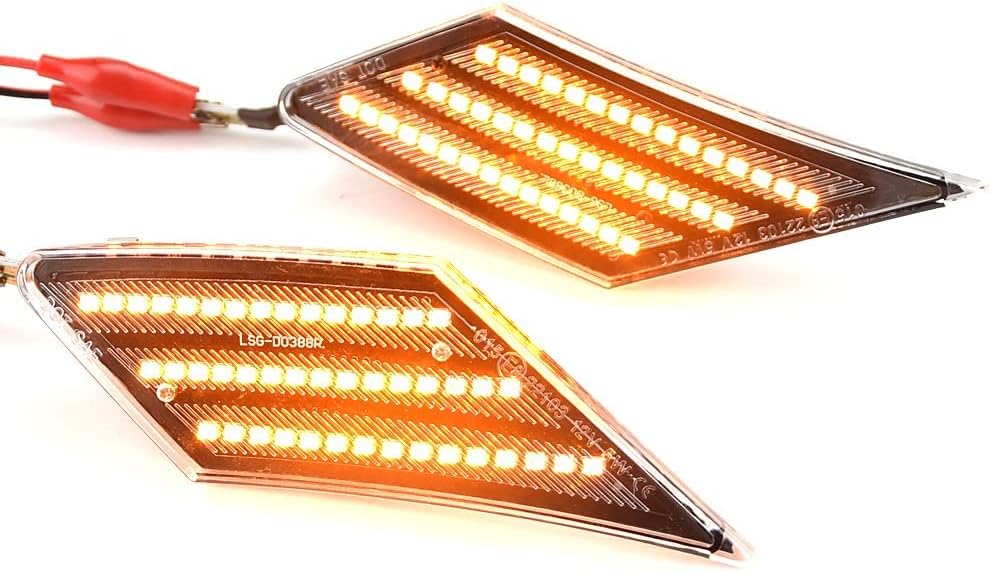 2pcs Dynamic Sequential LED Side Fender Marker Light Lamp Indicator Compatible with S-ubaru BRZ Scion FR-S To-yota 86 2013-2020