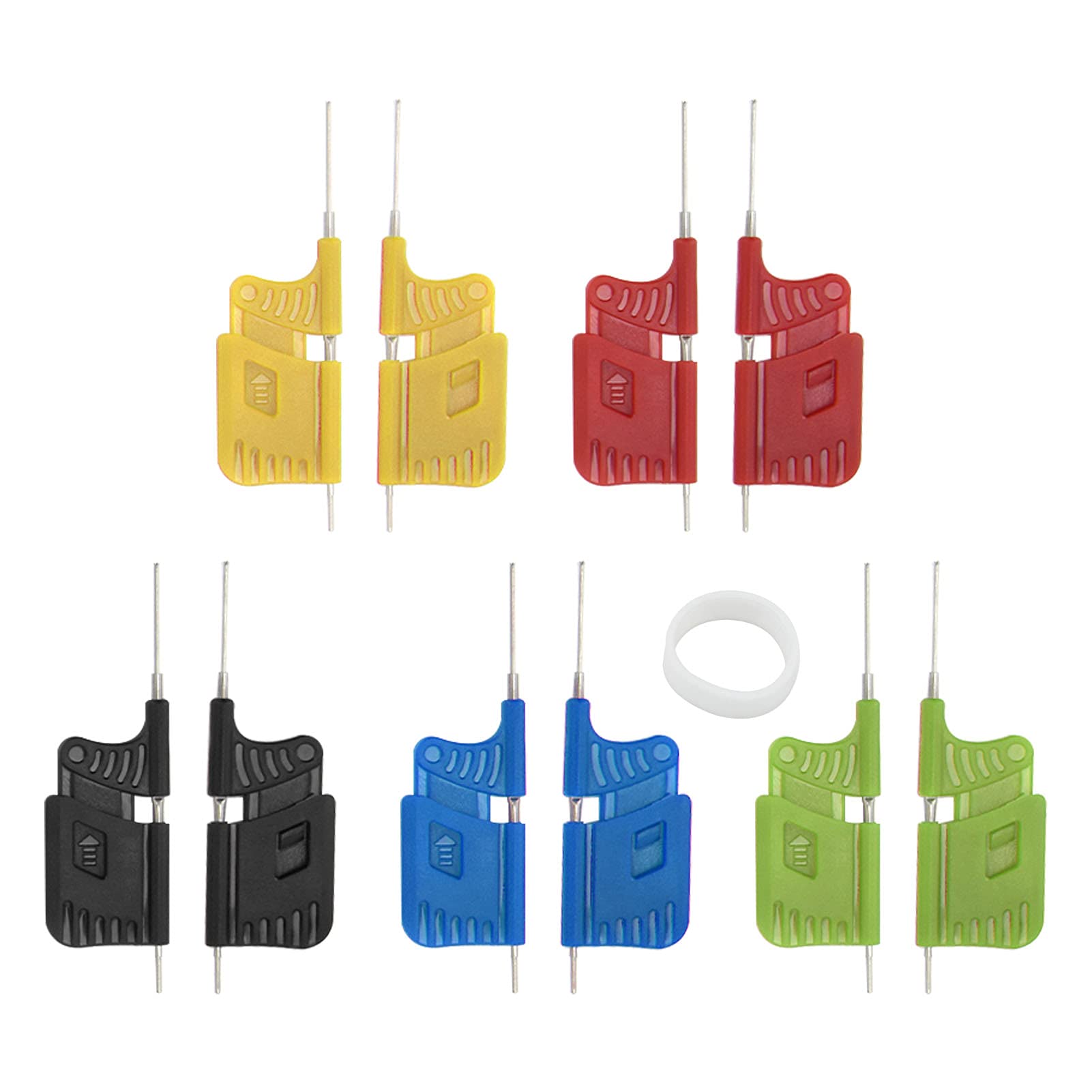 Respicefinem Clamps 8×6×3 10Pcs Clip Ultra Small Chip Foot Clamp with Rubber Electronic Component Sdk08