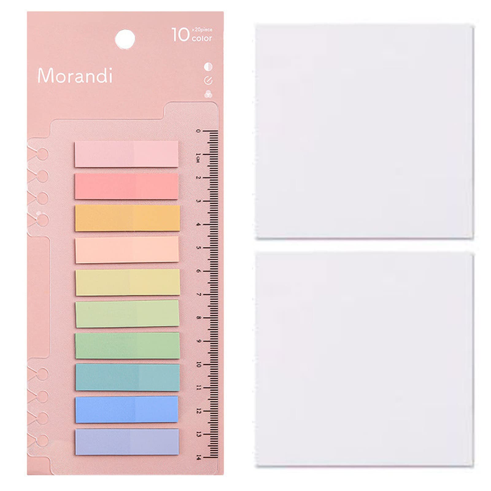 AUXHCYL700 Sheets Transparent Sticky Notes, Clear Sticky Notes Self Adhesive Removable Transparent Notes, 2 Sizes Self-Stick Sticky Note Set for School & Office