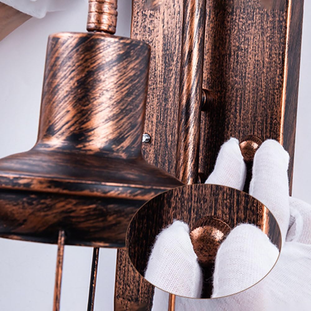 Antike Wandleuchte mit Stecker Kabel Schalter Wandlampe Glas und Aluminium Vintage Wandbeleuchtung Veranda Beleuchtung Wand Lampe Retro Rustikale für Innen Schlafzimmer Wohnzimmer Freien