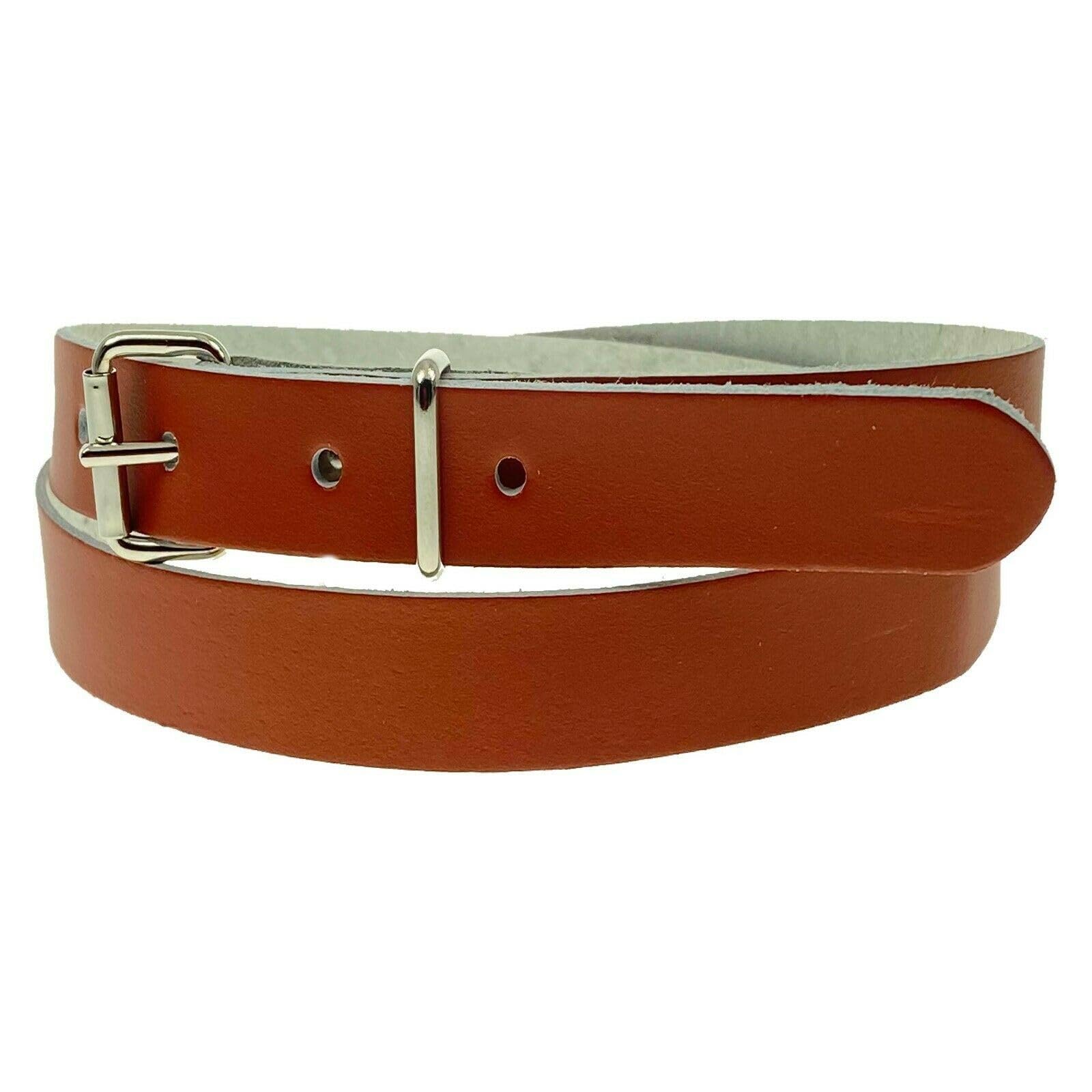 BULLET 69 LADIES WOMEN'S 20MM THIN SKINNY 100% LEATHER WAIST BELT[Light Tan,XLarge 40"-44"]
