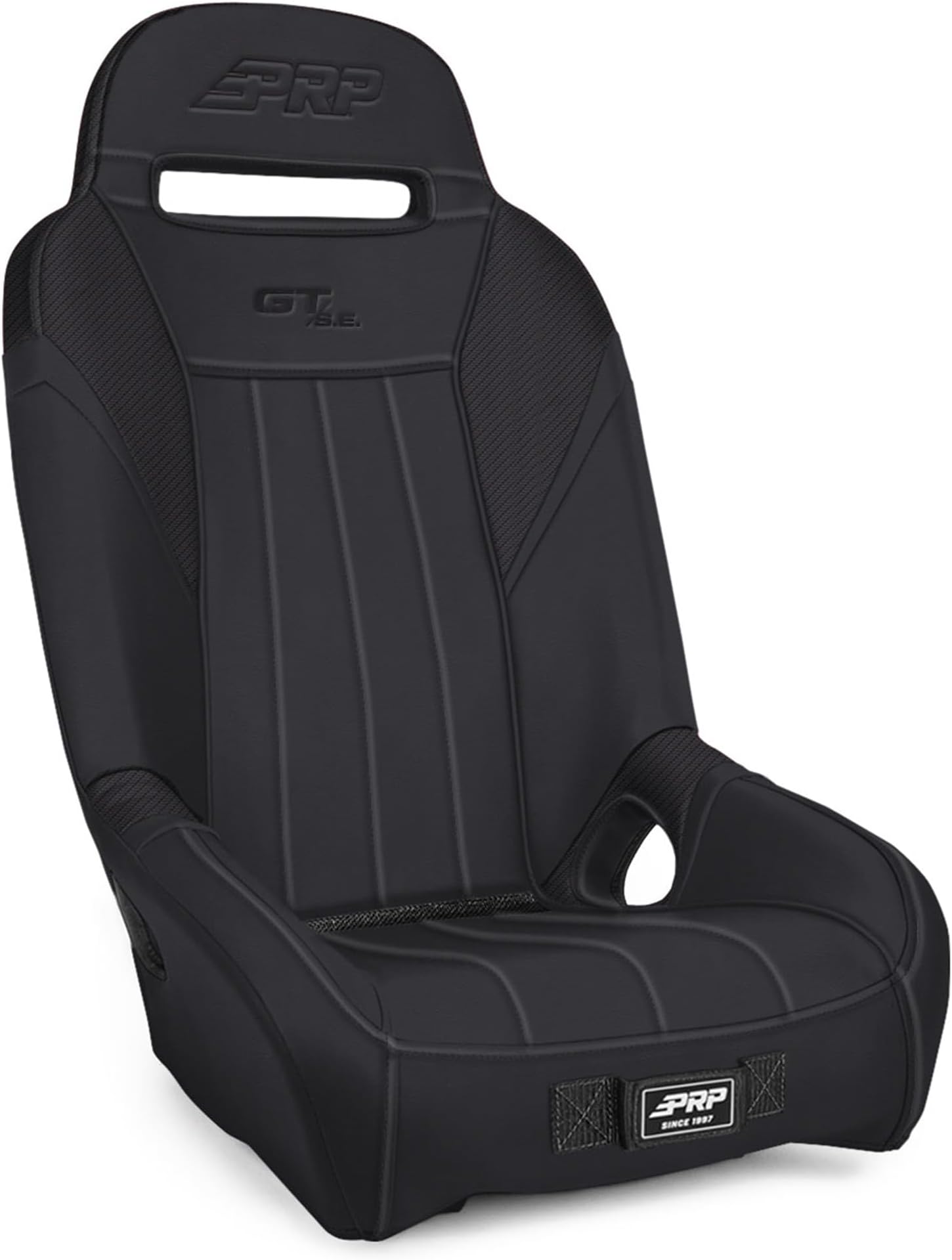 PRP GT/S.E. High Back Suspension Seat - UTV Off-Road Seat for Polaris RZR, General, Can-Am Maverick & KRX | Medium Containment, Drainable Mesh - Black (1 Seat)
