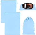 M METERXITY Ski Goggle Bag, Soft Microfiber Pouch Protective Storage Bags Case with Drawstring for Snow Goggles/Camera Lenses