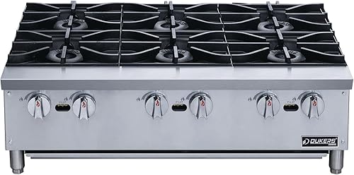 Miniatura 2 de Dukers Placa caliente con 6 quemadores COMBINADO 168000 BTUH DCHPA36