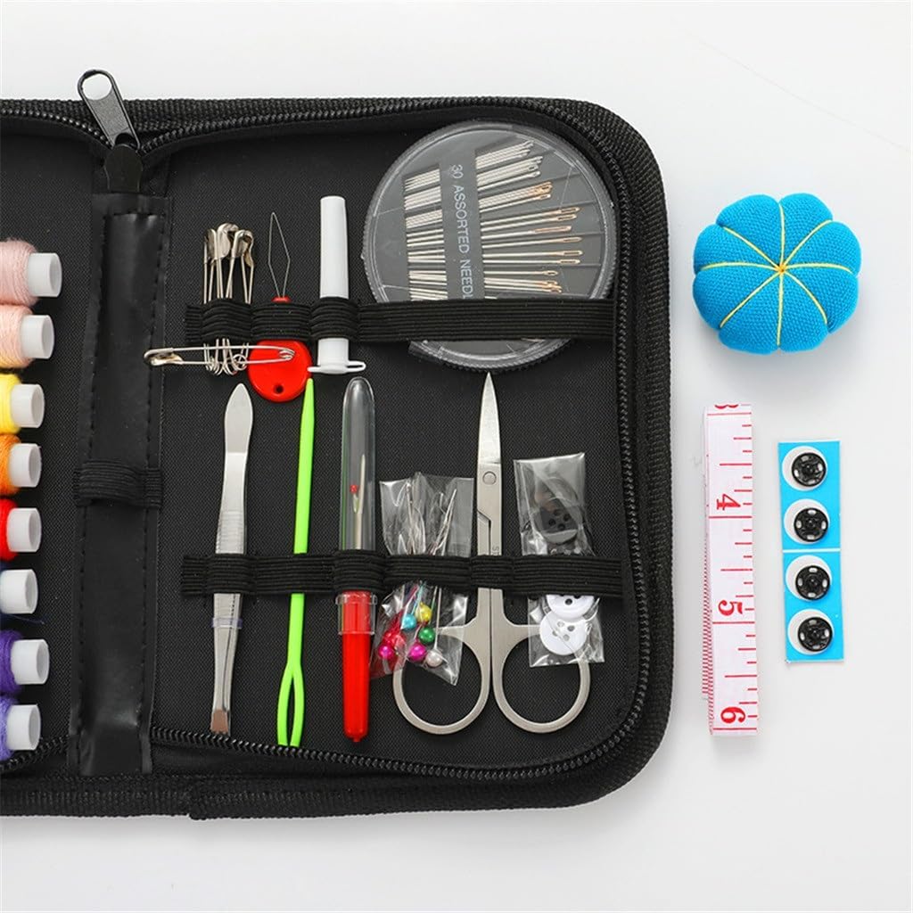 ASWRTYJO Portable Travel Supplies 85 Pieces Set 16 Color Thread Roll Sewing Set Sewing Kit Sewing Sewing Box Set