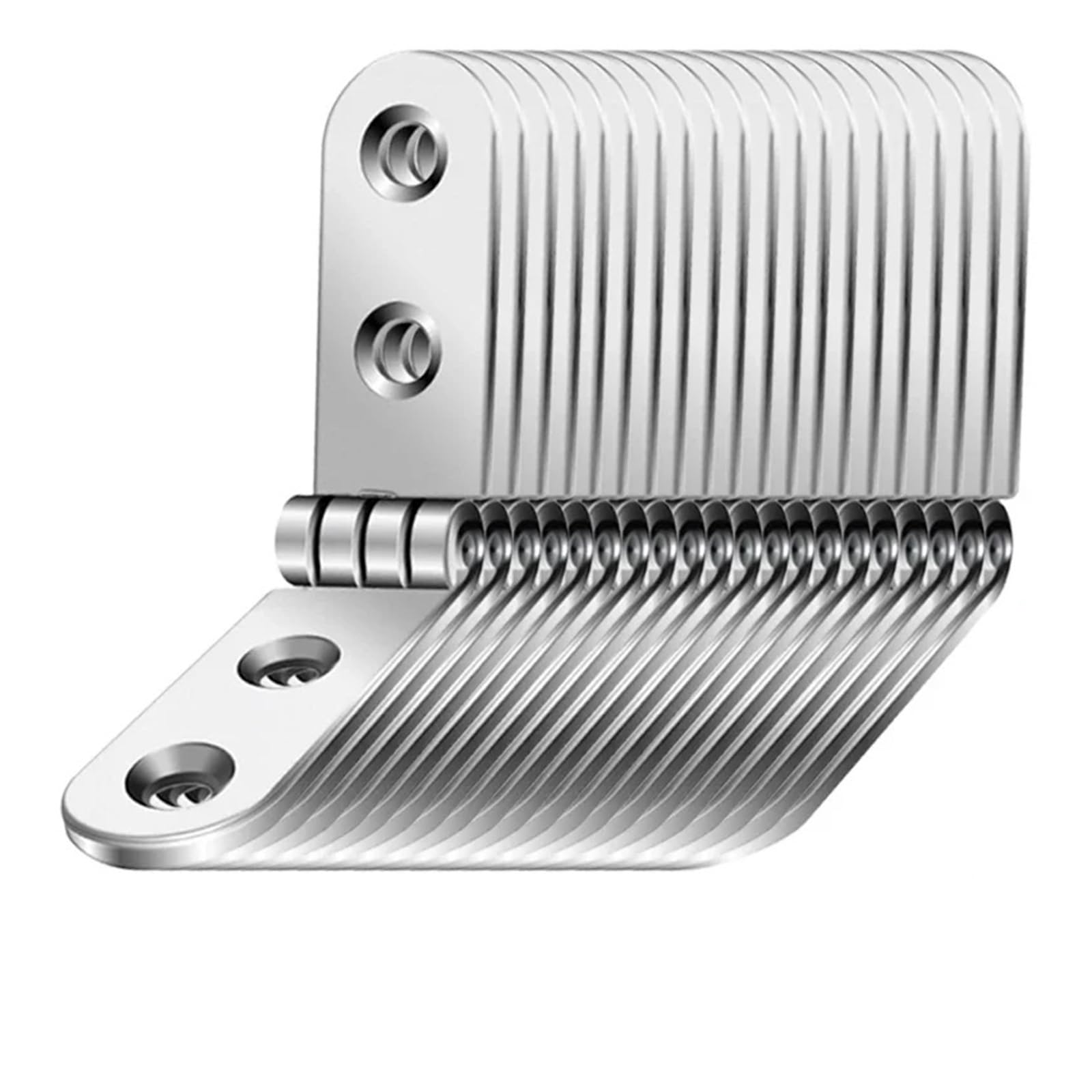 180 Degree Foldable Rounded Corner Hinge Flap Screw-On Hinges for Cabinet Bedframe Furniture Hardware for Folding Furniture(20PCS)